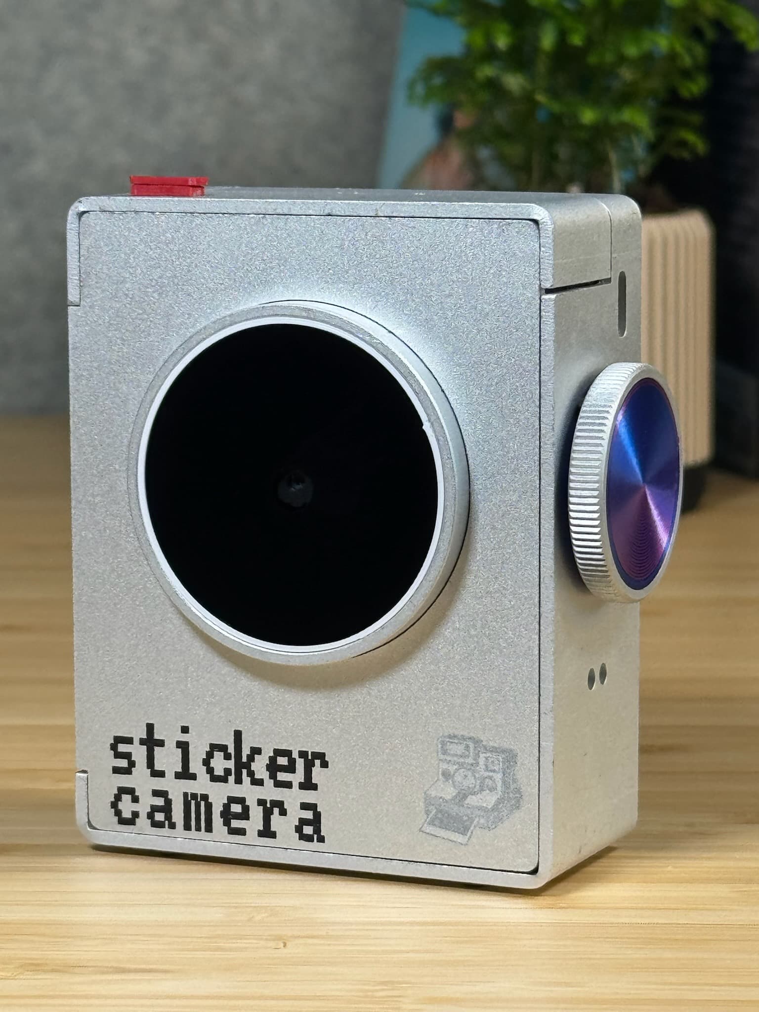 Silver Sticker Camera — Front view